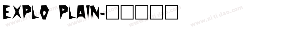 Explo Plain字体转换